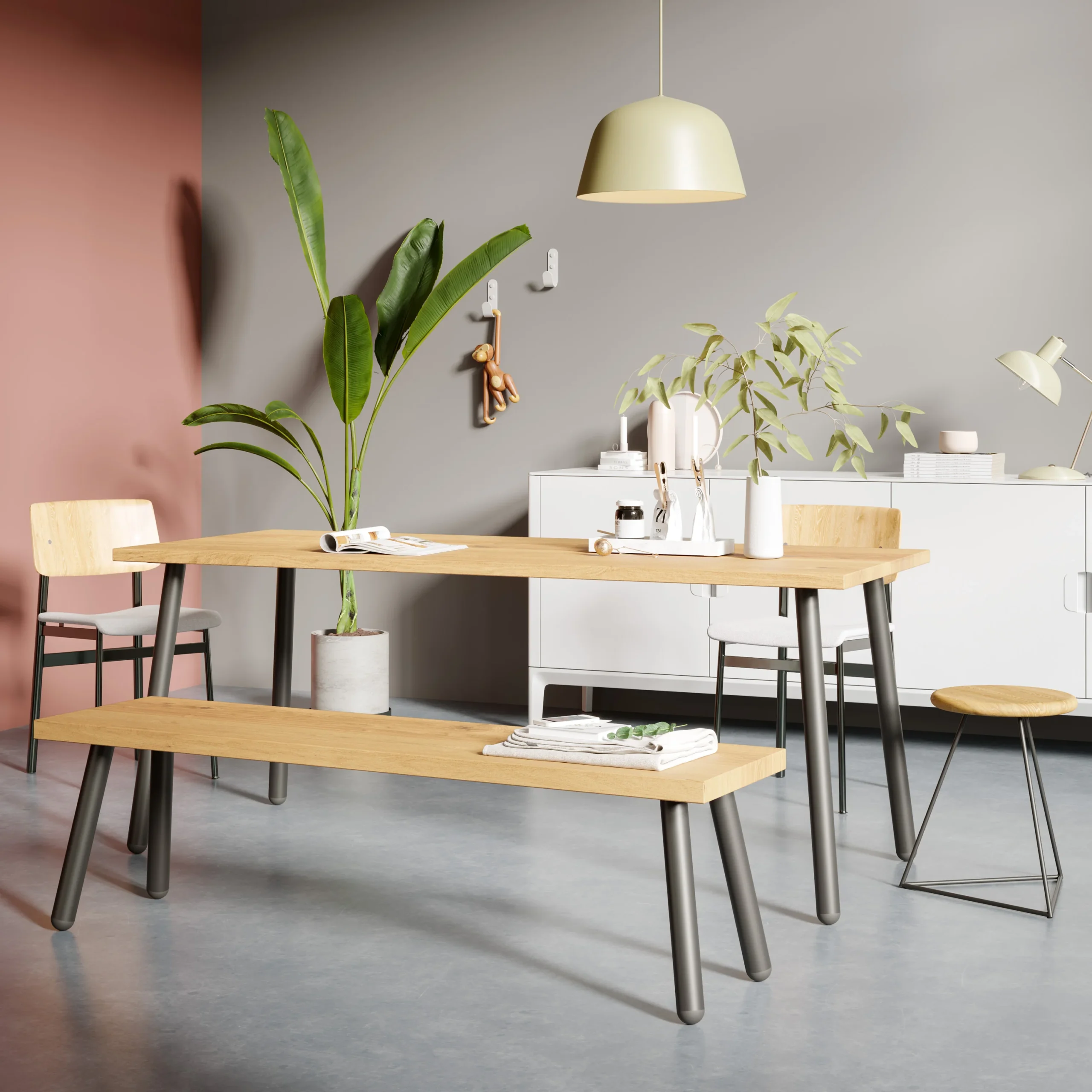 Round lauajalad mustad